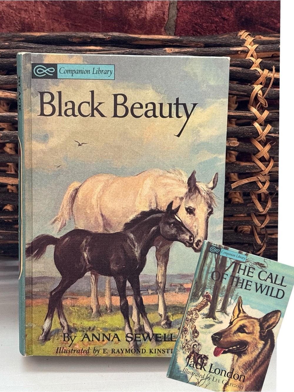 Vintage 1965 Companion Library Flip Book "Call of the Wild" & "Black Beauty"